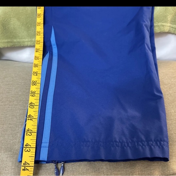 Vintage 2000 Adidas Mens 2 XL Track Warmup Pants, Ankle Zip Navy Blue - Picture 13 of 16